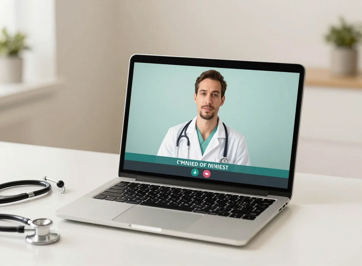 Médico realizando avaliação médica online para avaliar indicação de receita de Mounjaro